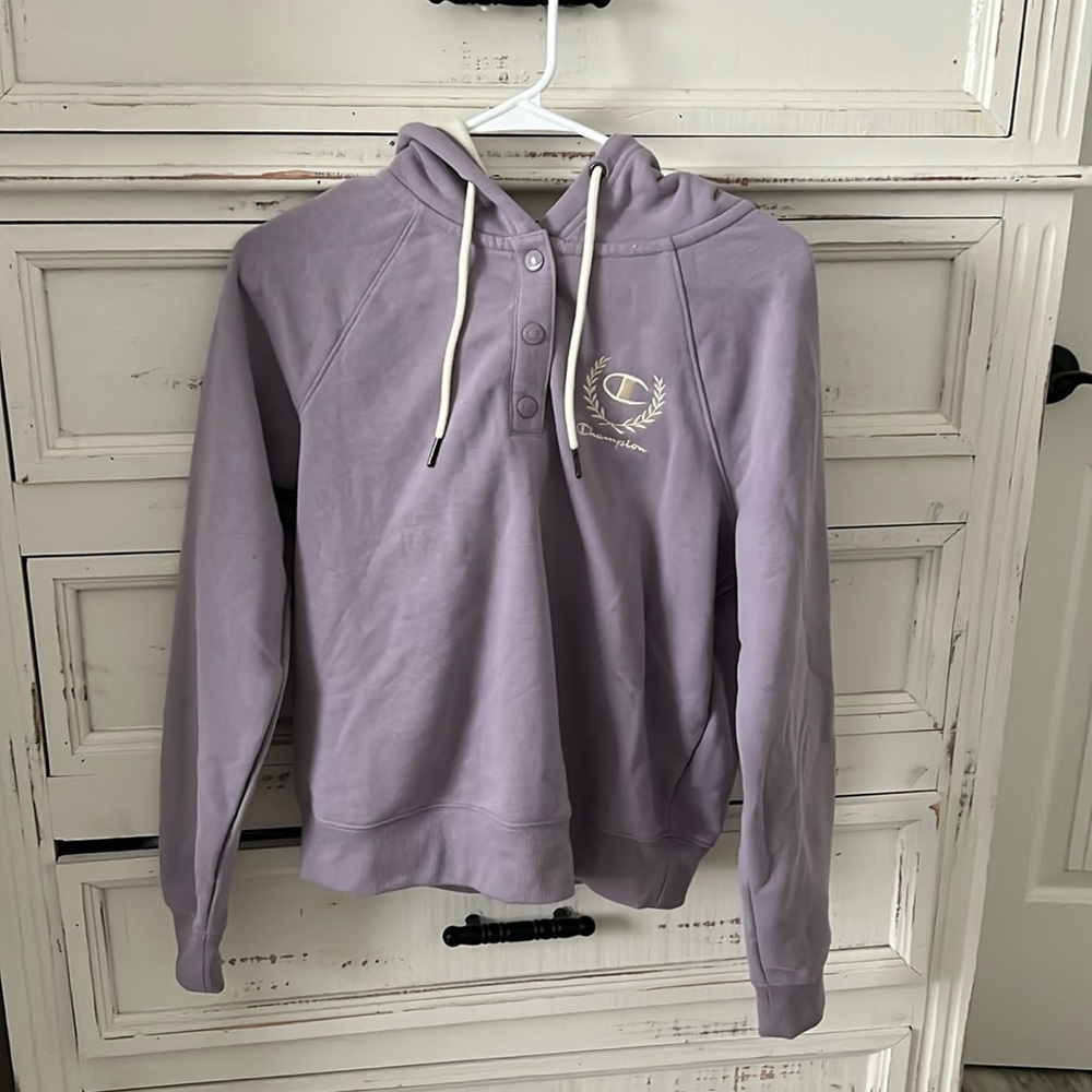 Purple cropped hoodie